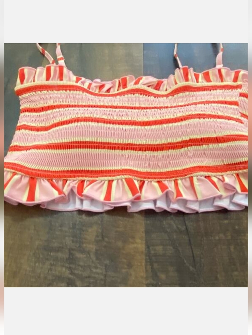NWT Kortni Jeane Bandeau Crop Top Swim Top Size Medium - Picture 2 of 2